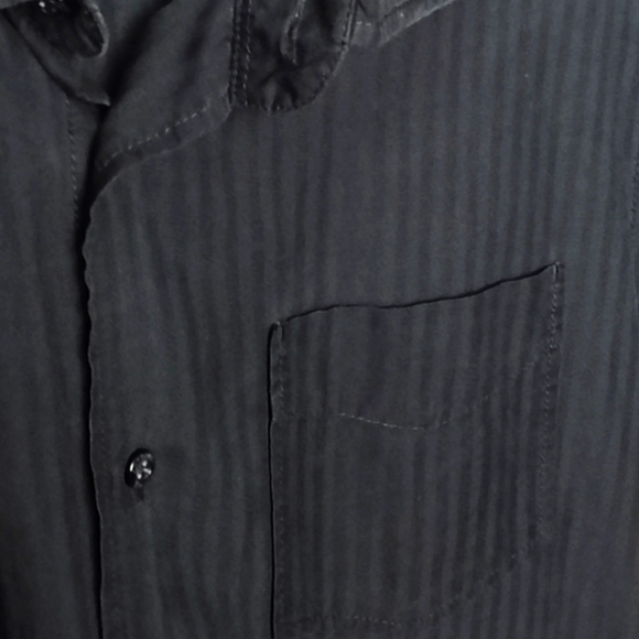 Antony of London Black Men's short sleeves Shirt 100% Cotton Size L - Picture 3 of 3